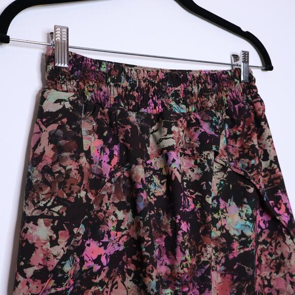 LULULEMON Hotty Hot High-Rise Skirt Stencil Blossom Red Sheer Blue Women's 6 - Picture 7 of 10